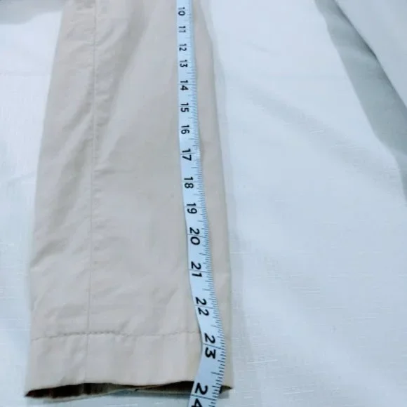 Eddie Bauer cream color coat with belt. - Picture 3 of 6